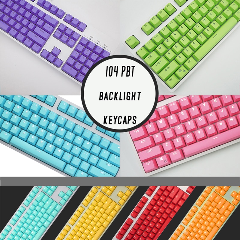 PBT w języku angielskim Languag108 Keyscaps klucze różnorodność kolorów wyborów dla Cherry klawiatura mechaniczna mx nakładka na klucz przełączniki
