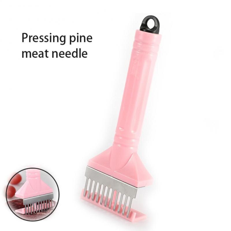 Pushable Needle Meat Tenderizer Stainless Steel Knife Meat Beaf Steak Mallet Meat Tenderizer Hammer Pounder Cooking Tool