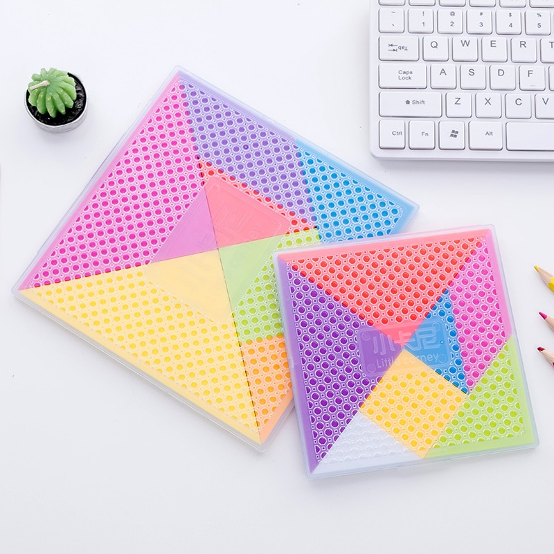 Tangram 7 piezas de Puzzle juguetes para niños colorido cuadrado juego de inteligencia rompecabezas educativos juguetes