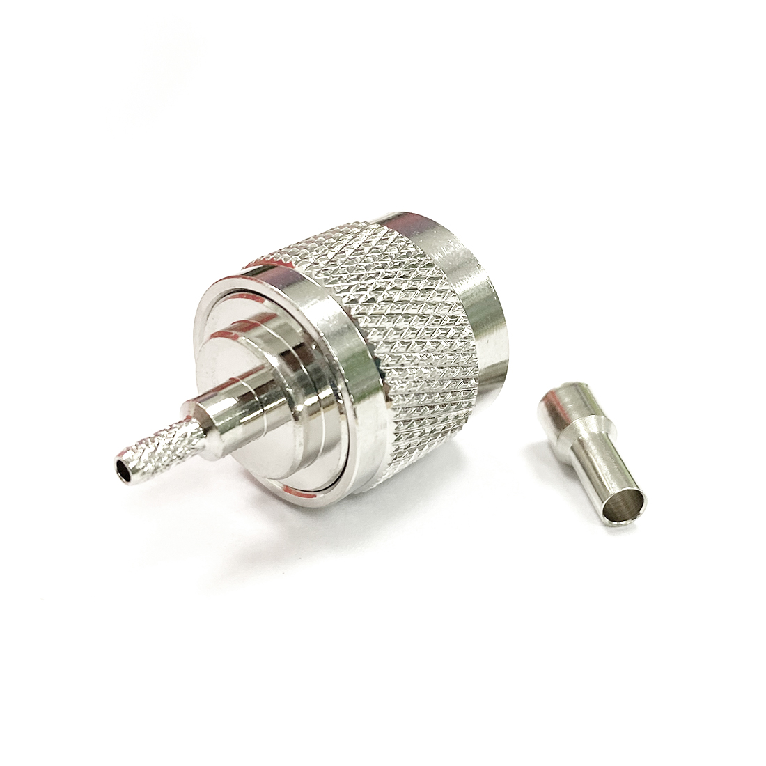 1pc N Male Plug RF Coax Convertor Connector Crimp RG316 RG174 LMR100 Straight Nickelplated