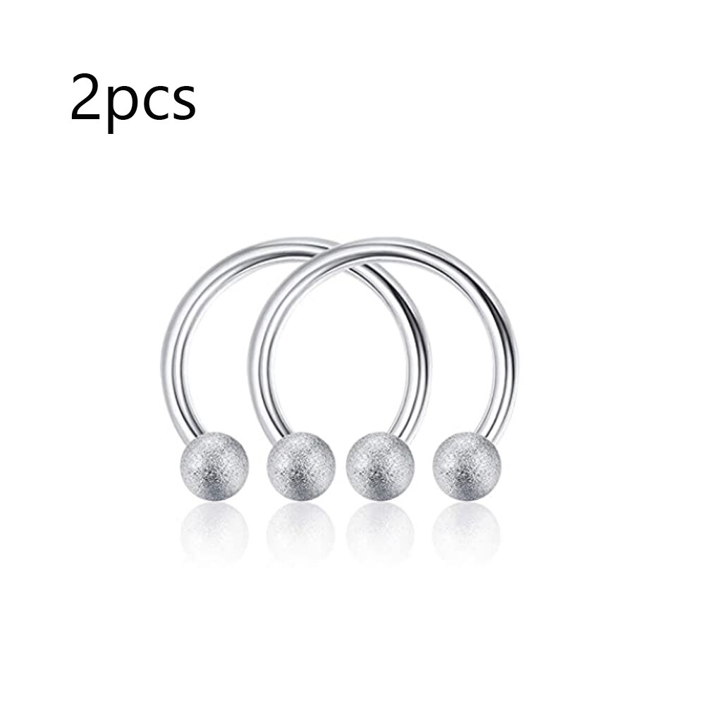 16G Lip Rings Stainless Steel Tragus Monroe Stud Piercing Rings Helix Horseshoe Earrings Hoop Labret Body Jewelry for Women Men: Style 10
