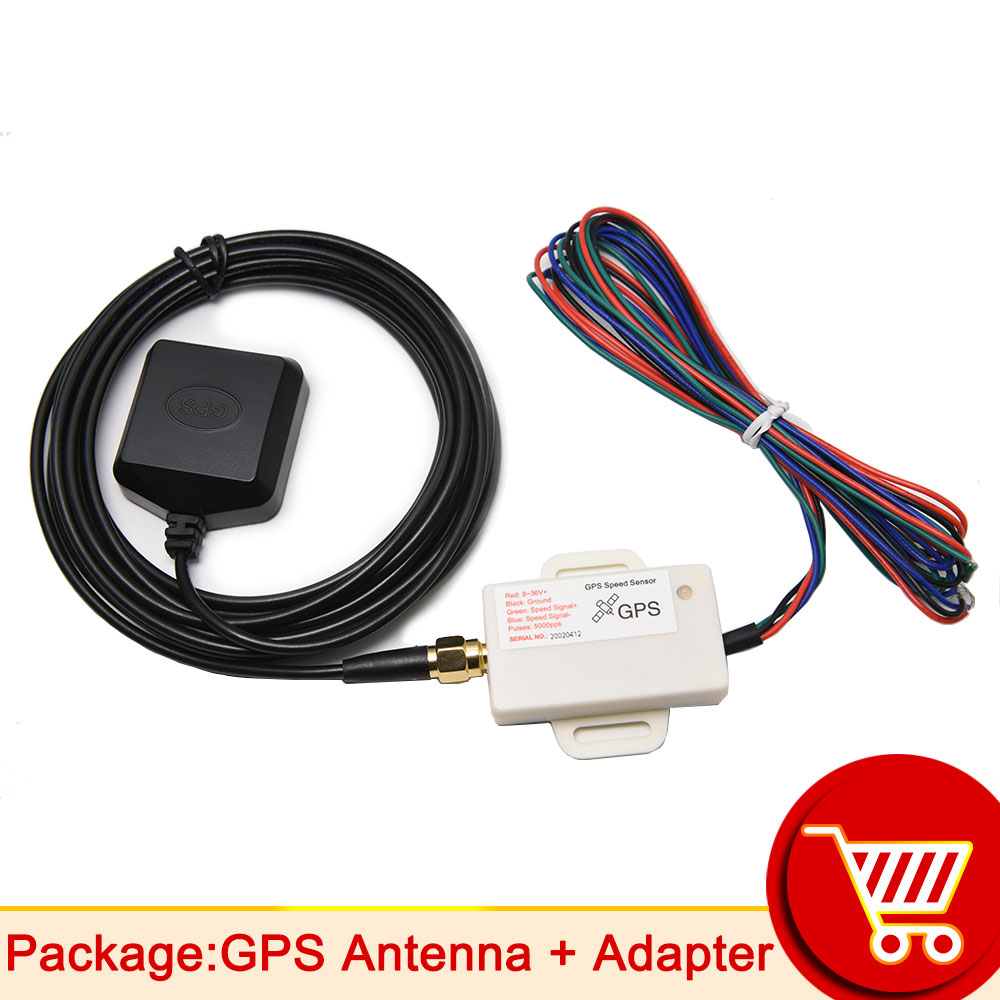 Annonce speedometer sensor adapter gps antenne gps hastighedssender skjult til puls signaludgang hastighedssignal til speedometer/omdrejningsmåler: Sort