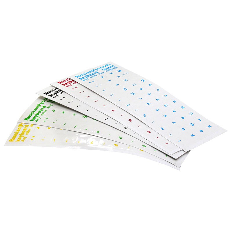 Clear Russian Laptop Transparent Keyboard Sticker Russian Language Keyboard Letter Sticker Film with Light Color Keyboard