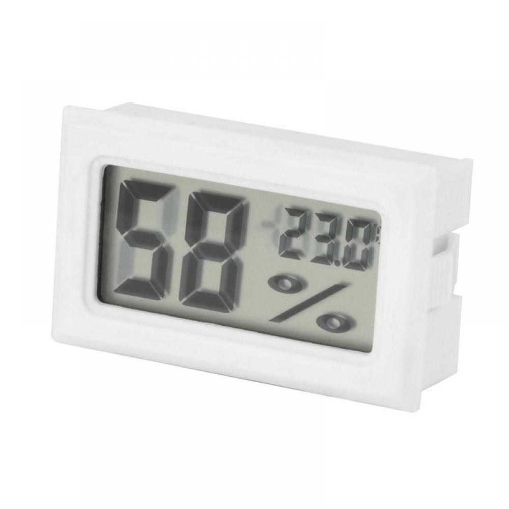 Mini Digital Lcd Indoor Convenient Temperature Sensor Humidity Meter Thermometer Hygrometer Gauge Tester Temp Sensor: No Wire White C