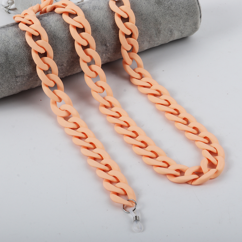 Matte Farbe Acryl Sonnenbrille Ketten Für Frauen Männer Lesebrille Ketten Brillen Kabel Halter Neck Kette Strap Lanyard: Braun