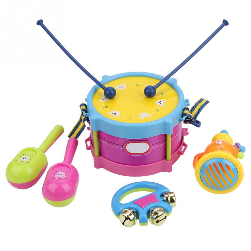 5 st barntrumma trumpet leksak musik slaginstrument set tidig utbildning pedagogisk leksak baby barn barn set