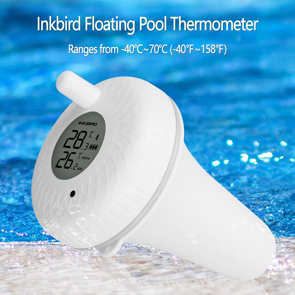 INKBIRD – thermomètre flottant étanche, capteur de température, compatible Bluetooth, pour piscine, spa, Aquarium et étangs de poissons