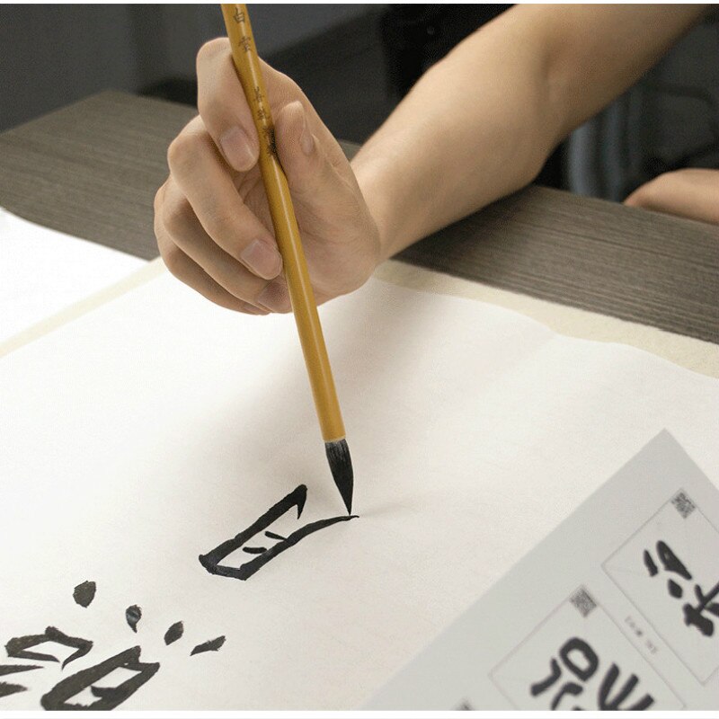 Juego de pinceles para escritura de nubes blancas, conjunto de pinceles de pelo de lana, pluma de pintura, caligrafía, Huzhou, Tinta China
