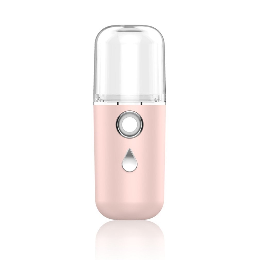 Nano Spray Hydration Instrument Mini Portable Rechargeable Handheld Facial Steamer Beauty Moisturizing Humidifier: pink