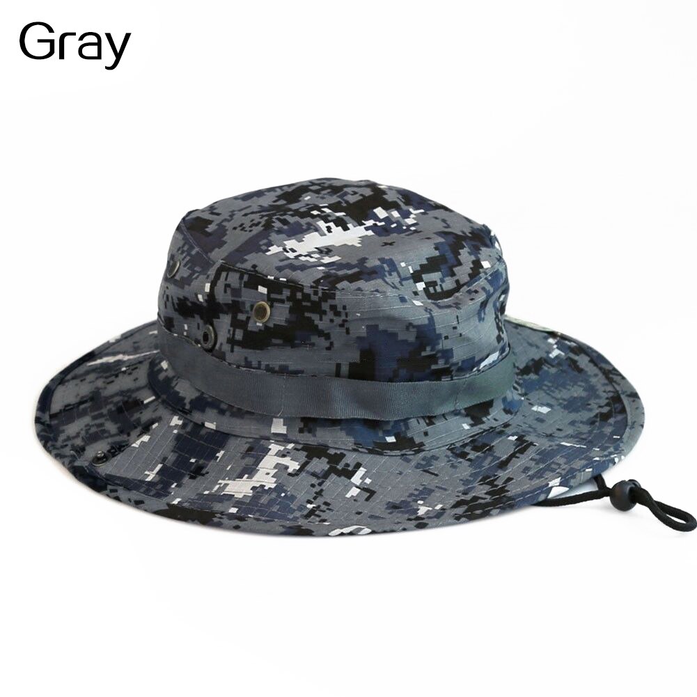 Unisex Wide Brim Camouflage Hiking Outdoor Fishing Bucket Boonie Sun Hat