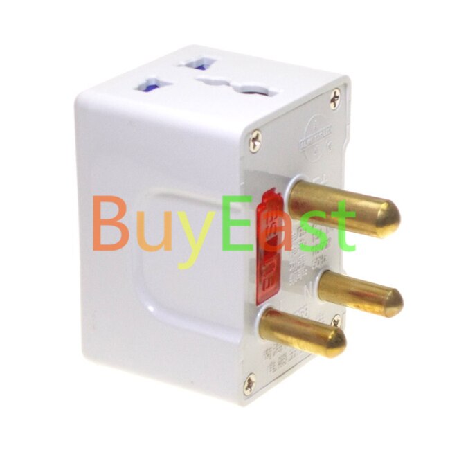 Big South Africa Electrical Adapter Type M 8.7mm 3 Way Multi Outlet 15A Fused