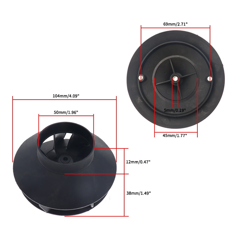 104mm 12V 24V Blower Motor Combustion Air Intake Fan For Eberspacher Airtronic D2 2KW Car Air Diesel Parking Heater Parts