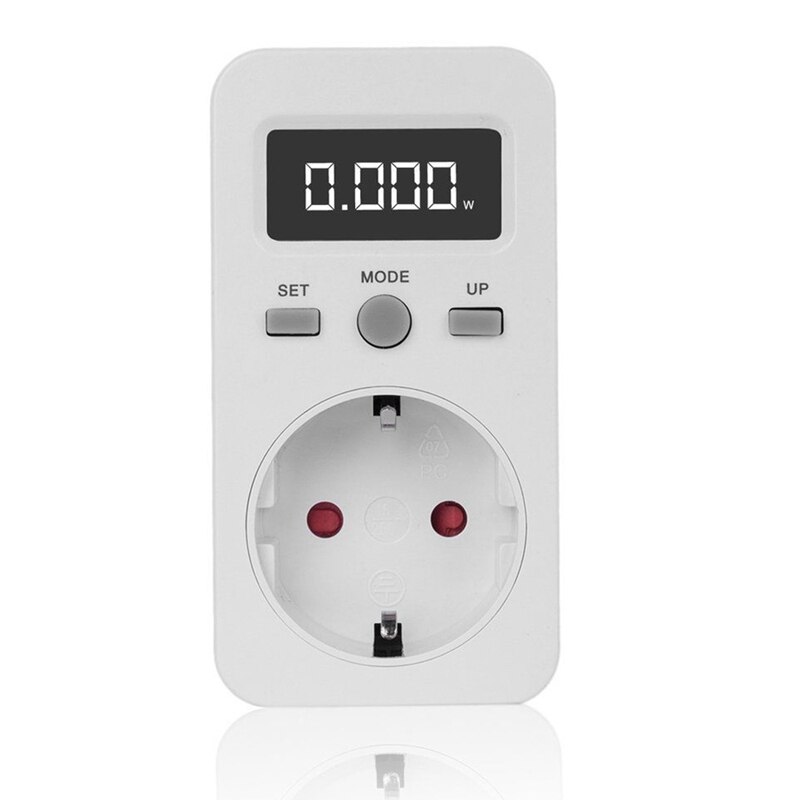 Digital Power Meter Plug-In Socket Electric Wattmeter Energy Monitor Eu Plug