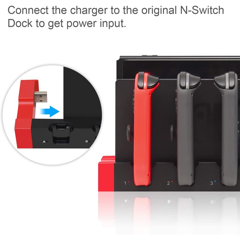 Supporto per Dock Switch per Nintendo Switch Console Joy Con Docking Station supporto per controller Gamepad