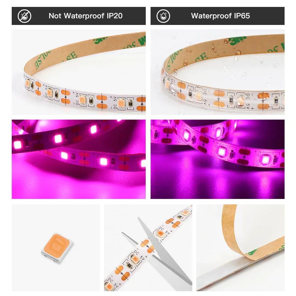 USB Led Grow Strip Phyto Lamp Licht Volledige Spectrum Plantengroei Licht Kas Phytolamp voor Planten Hydrocultuur Groeisysteem