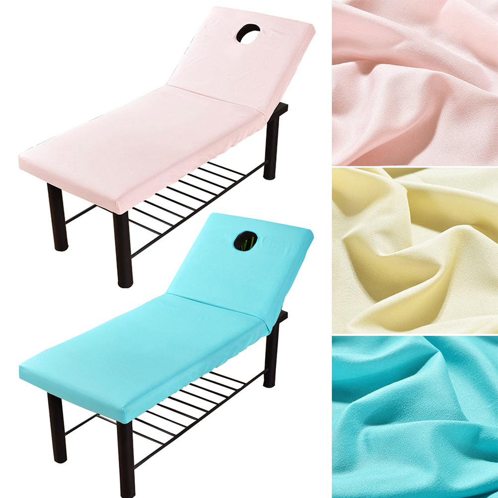 Massage Alle-Ronde Wrap Hoeslaken Effen Polyester Elastische Cover Laken Voorschip Gat Beddengoed Artikel Salon Couch