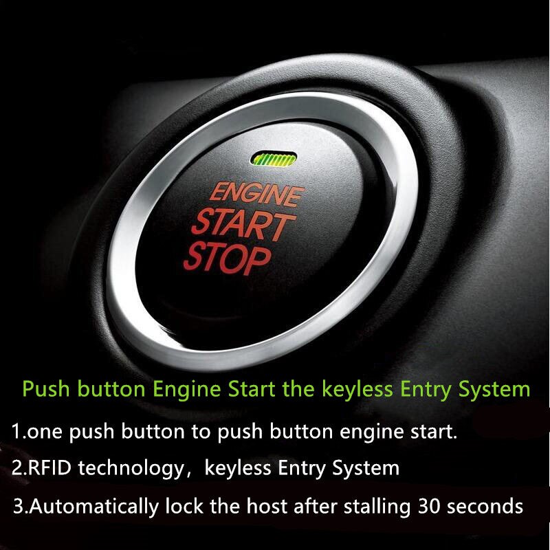 GSPSCN Car Engine Push Start Button RFID Engine Lock Ignition Keyless Start System Go Push Button Engine Start Stop Immobilizer
