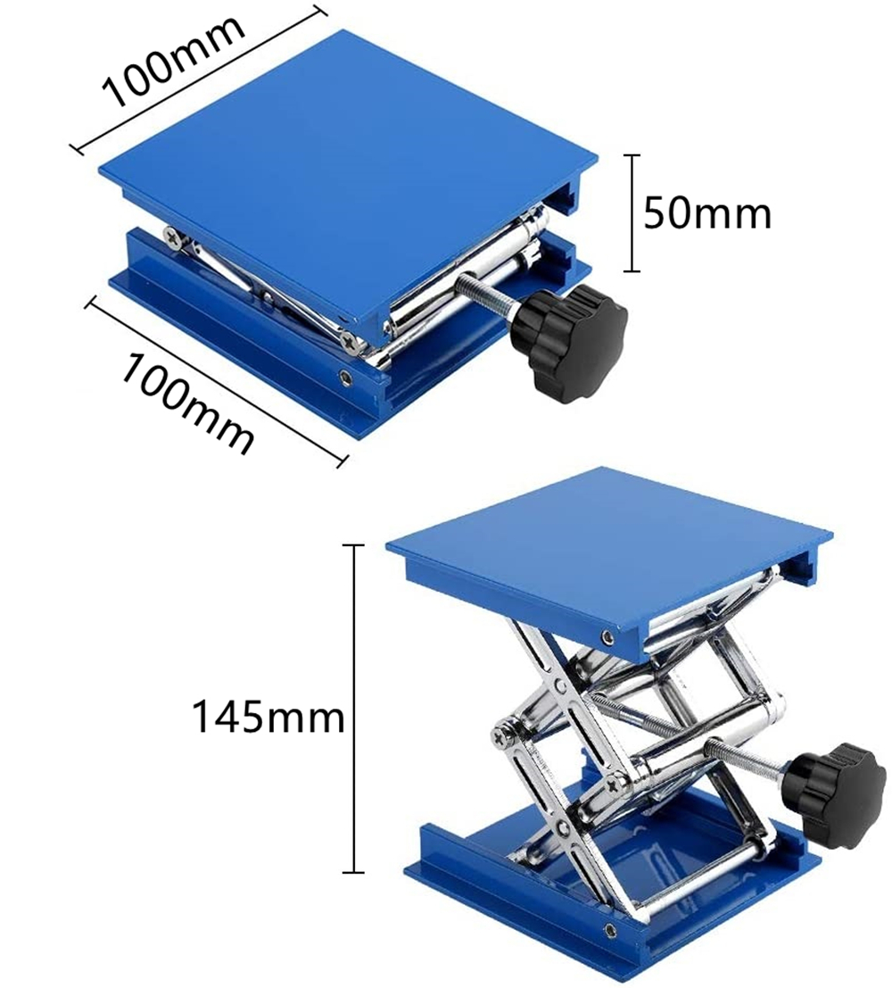 Aluminum Lifter Plate Table 100 Woodworking Machinery Engraving Laboratory Lifting Stand Manual Lift Platform Carpentry Tools: Aluminum