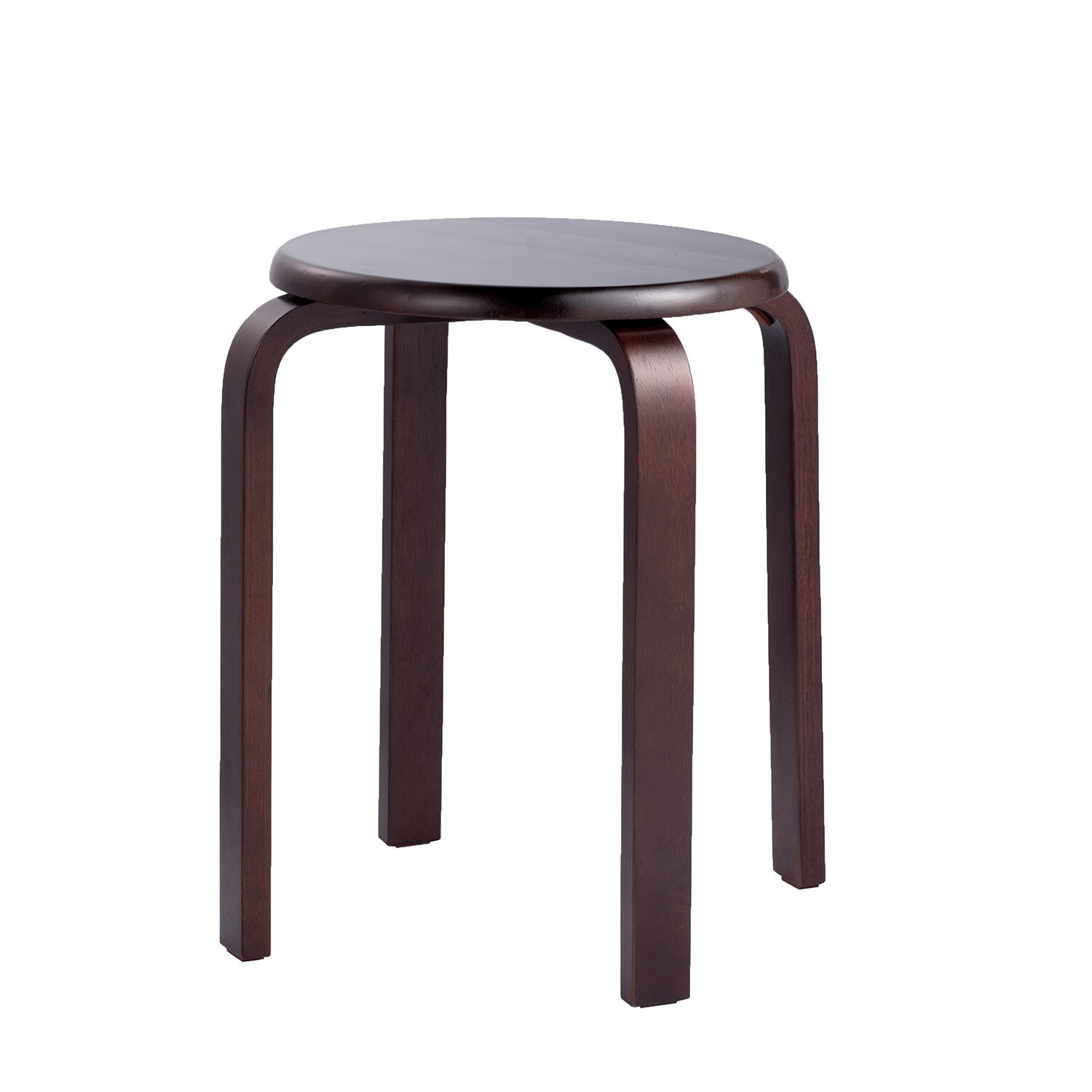Modern K/D Rubber Wooden Stools Practical Round Stacking Living Room Stool Kitchen Small Chair for Home/Restaurants/Hotel/Bar: Coffee