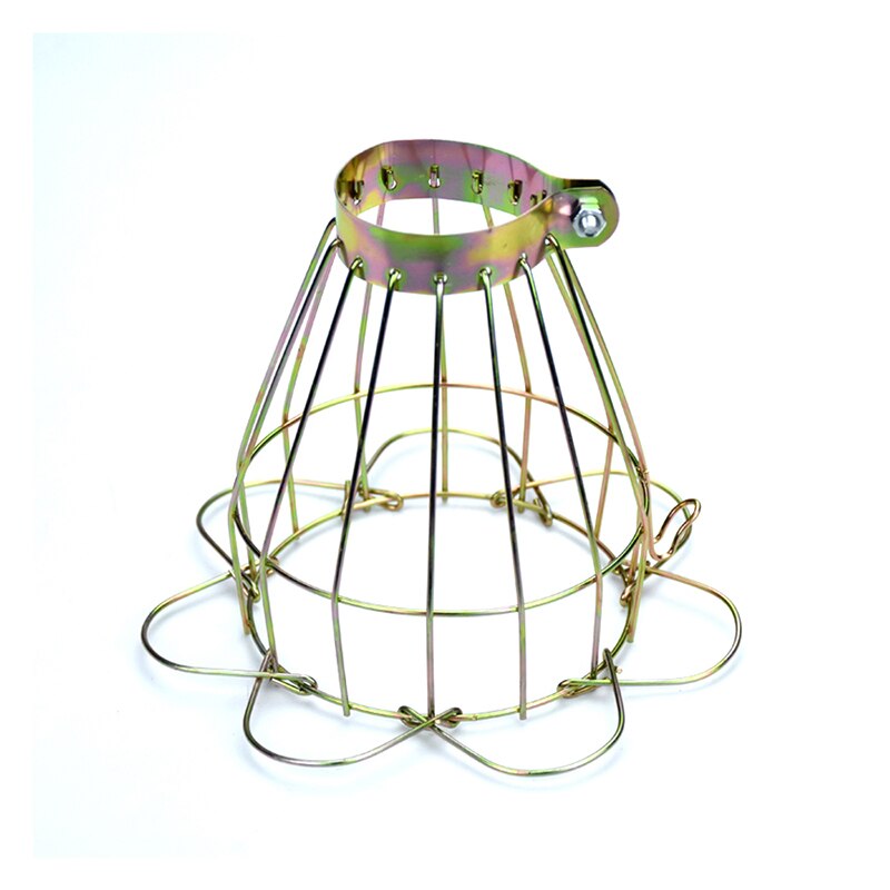 Newst Lampshade Heating sun lamp anti-scalding net chicks ducks quail heating lamp anti-scalding protective cover Iron Wire Cage: yellow / 2 pcs