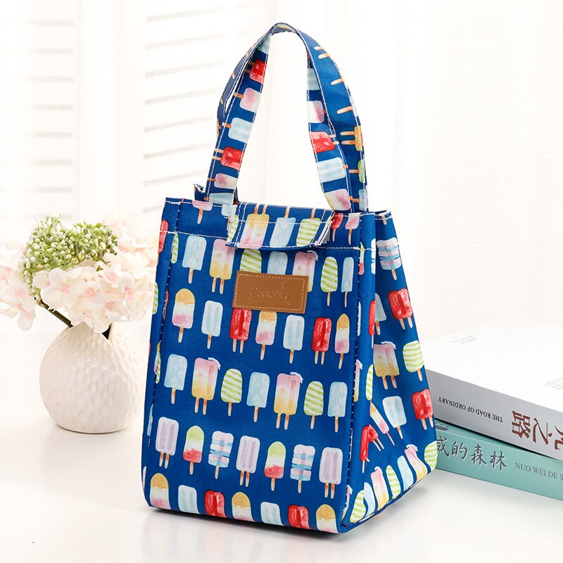 Cute Animals Lunch Box Insulation Cold Food Bags Thermal Oxford Lunch Bags Waterproof Convenient Cooler Bags Tote Bags Bolsa: 07