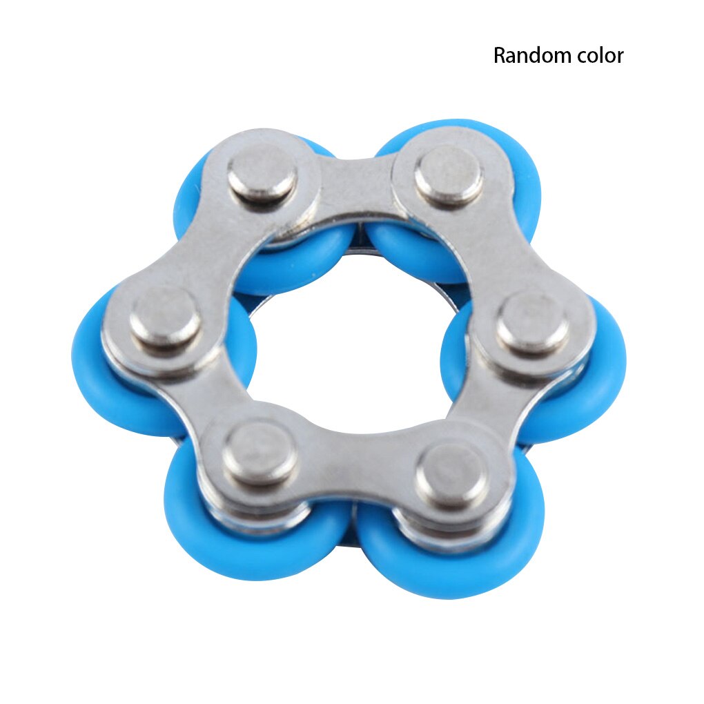 Giocattolo di agitazione della catena della bicicletta antistress per bambini/catena per bici per adulti Fidget Spinner bracciale ansia rilievo Gadget 6/8/12-link: 6 link