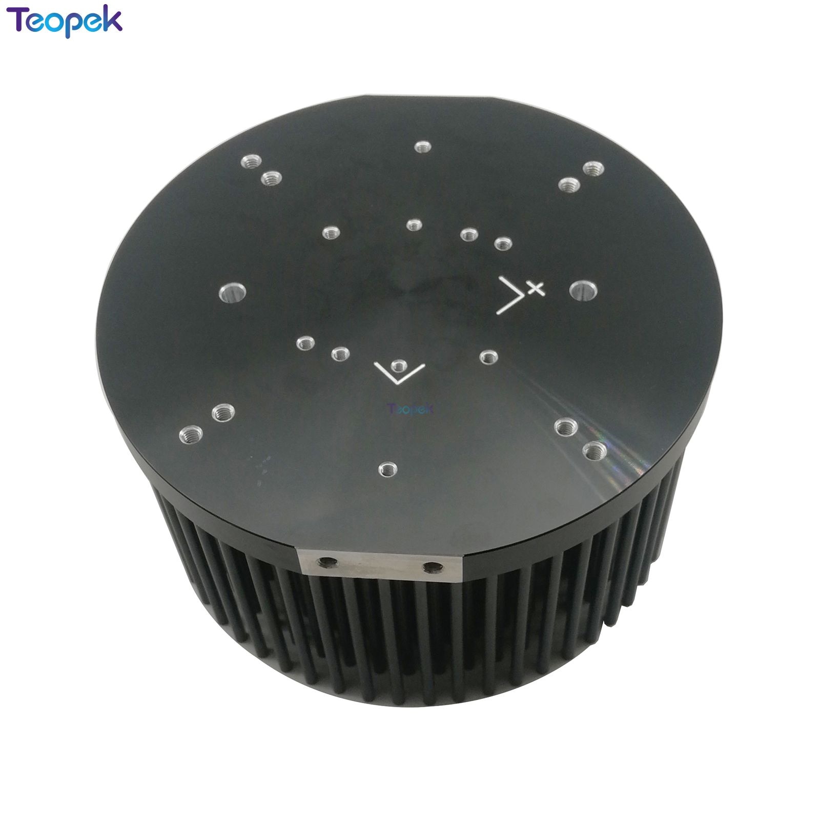 Disipador térmico de aluminio con pasador redondo, disipador de calor de 133mm de diámetro, Din, para CXA350, CXB3590