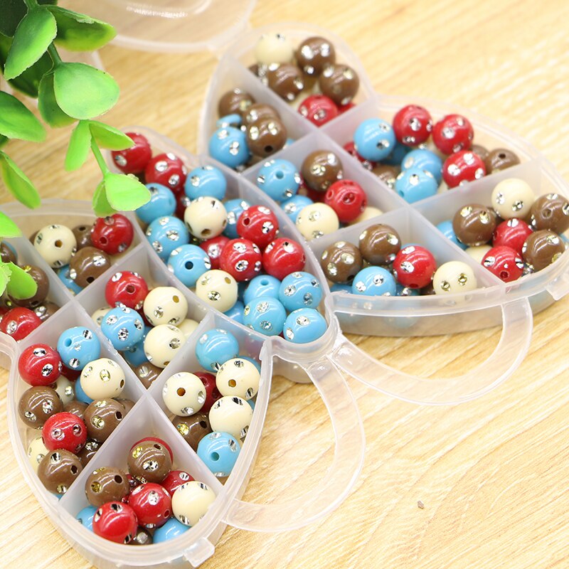 10 mm håndlavede diy perler materiale akryl perle perle i en løs perle og farverig