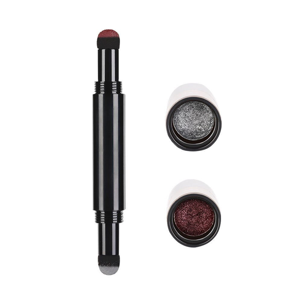 Stylo poudre à ongles effet miroir holographique Double tête coussin d'air stylo poudre bricolage décoration des ongles bâton éponge outils d'art des ongles: Ivoire
