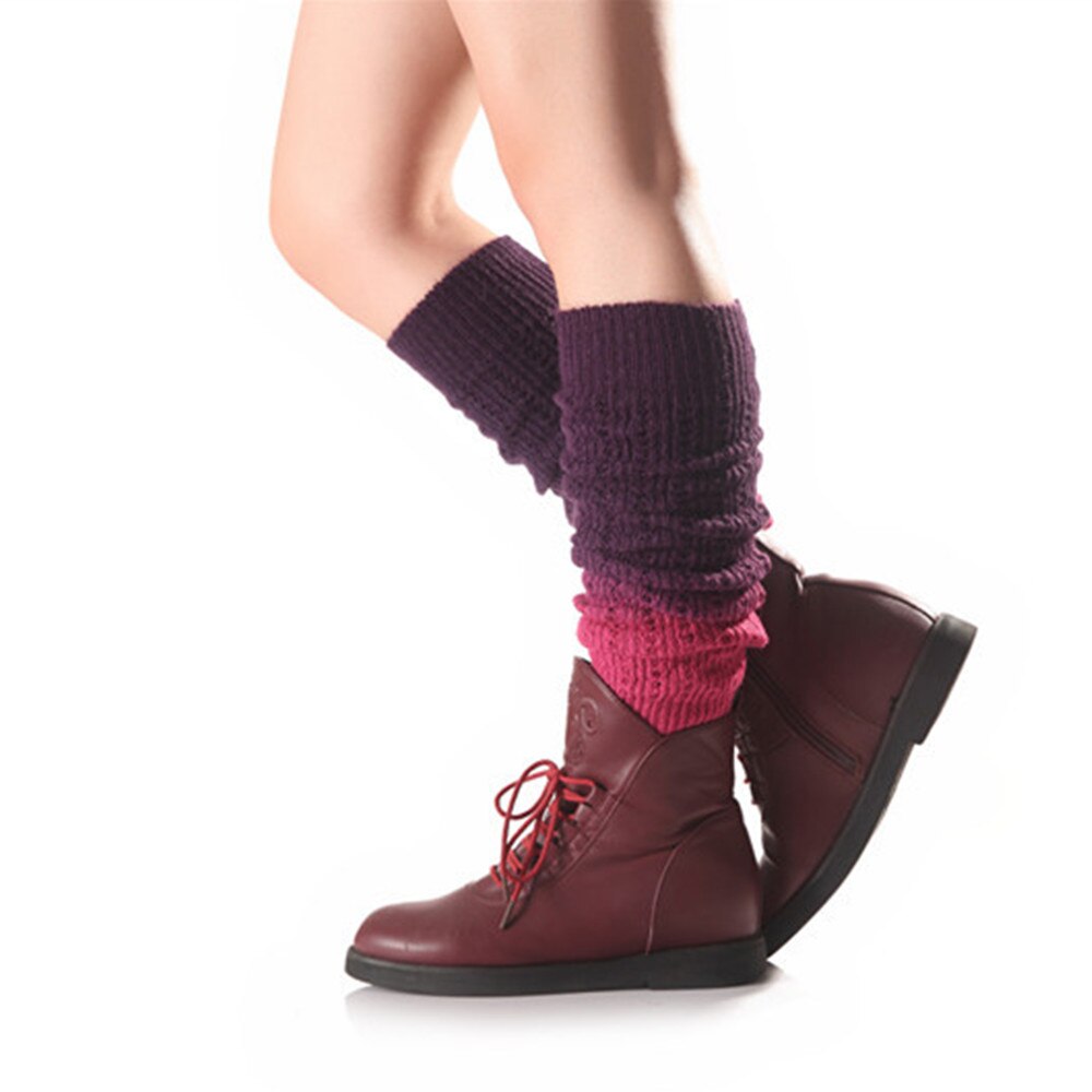 Ladies Winter Cashmere Knitted Leg Warmers Boot Cuffs Trim Toppers Gradient colour Leg Warmers ST024