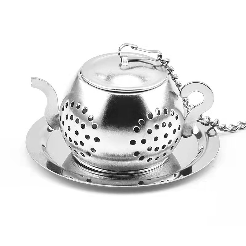 Infusore per tè filtro a forma di teiera in acciaio inossidabile Set da tè filtro strumento per la preparazione del tè filtro in acciaio inossidabile accessorio per utensili da cucina