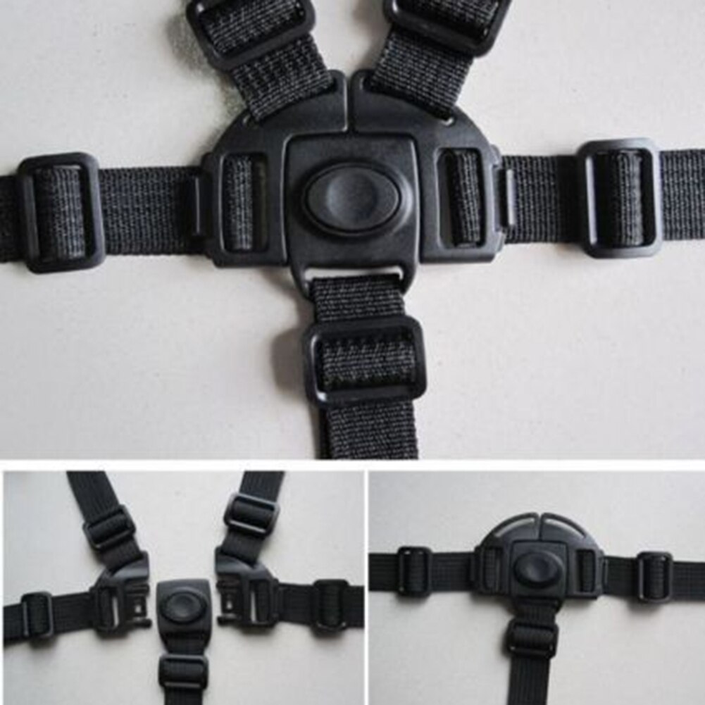 Cintura di sicurezza per seggiolone universale a 5 punti per passeggino passeggino per bambini cinture per passeggini sedili carrozzina per bambini S7E9