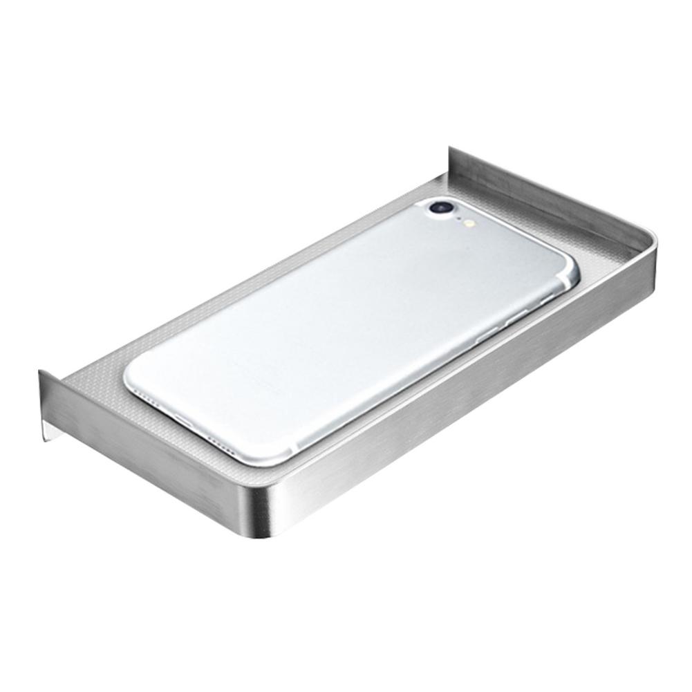 Porta telefono per carta igienica Porta carta in acciaio Mensola per telefono bastone su mensola a muro distributore di carta in rotolo antiscivolo per doccia da bagno: Oro