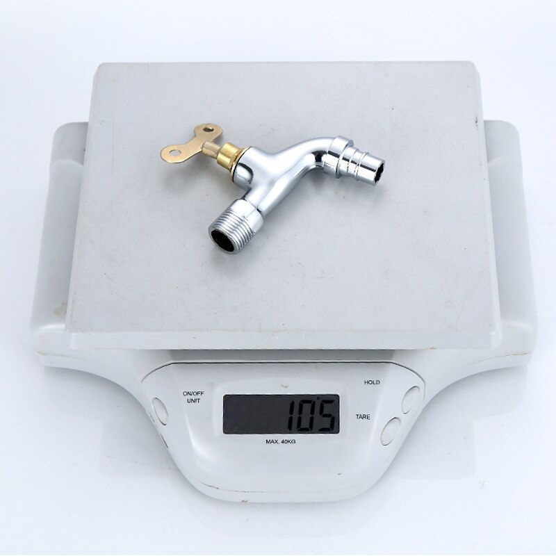 Chrome Bibcock Bathroom Wall Mounted Faucet Zinc Alloy Locked Tap WC Mop Sink Grifo Outdoor Garden Kraan Washing Machine Faucets