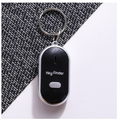 Anti-verloren Led Smart Key Finder Sound Control Alarm Anti Verloren Tag Kind Tas Huisdier Locator Vinden Toetsen Sleutelhanger tracker Geluid Controle: Black