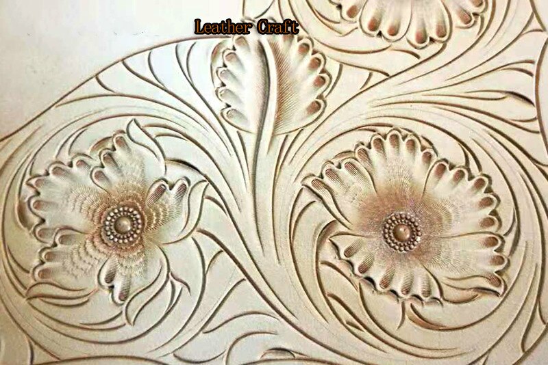 Diy hantverk legering metall blomma centrum stämplar verktyg läder gravyr verktyg läderfärg mönster verktyg