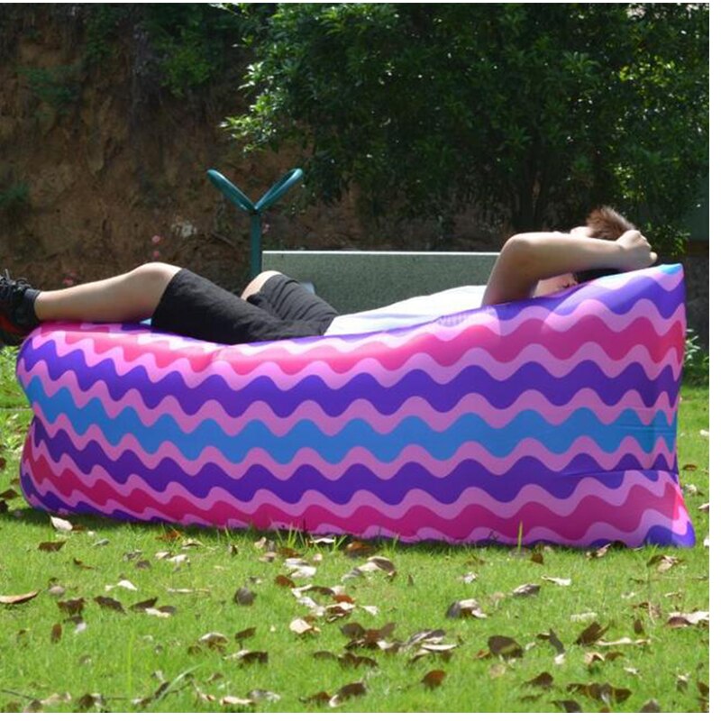 Trending god havesofa hurtig oppustelig luftsovesofa uopløselig airbag lazy bag strand lounge sofa stol sæde