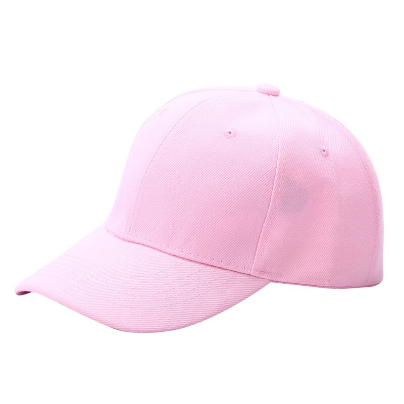 Summer Baseball Cap Hip-hop Adjustable Cotton Hat Casual Multicolor Hat Men's Sports Cap: Pink