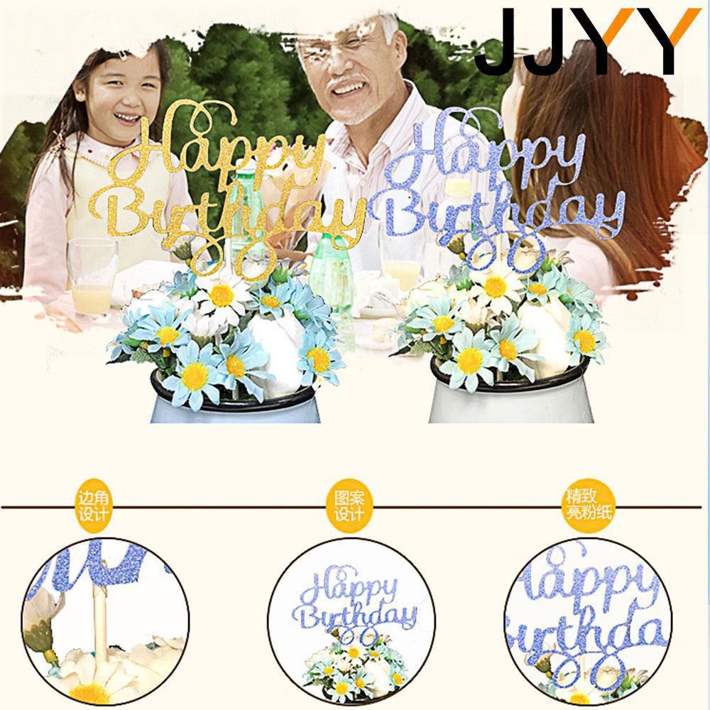 JJYY 5 stks Cake Vlag Toppers Verjaardagsfeestje Decoraties Kids Cake Topper Gelukkige Verjaardag Cupcake Toppers Verjaardagsfeestje Supplies