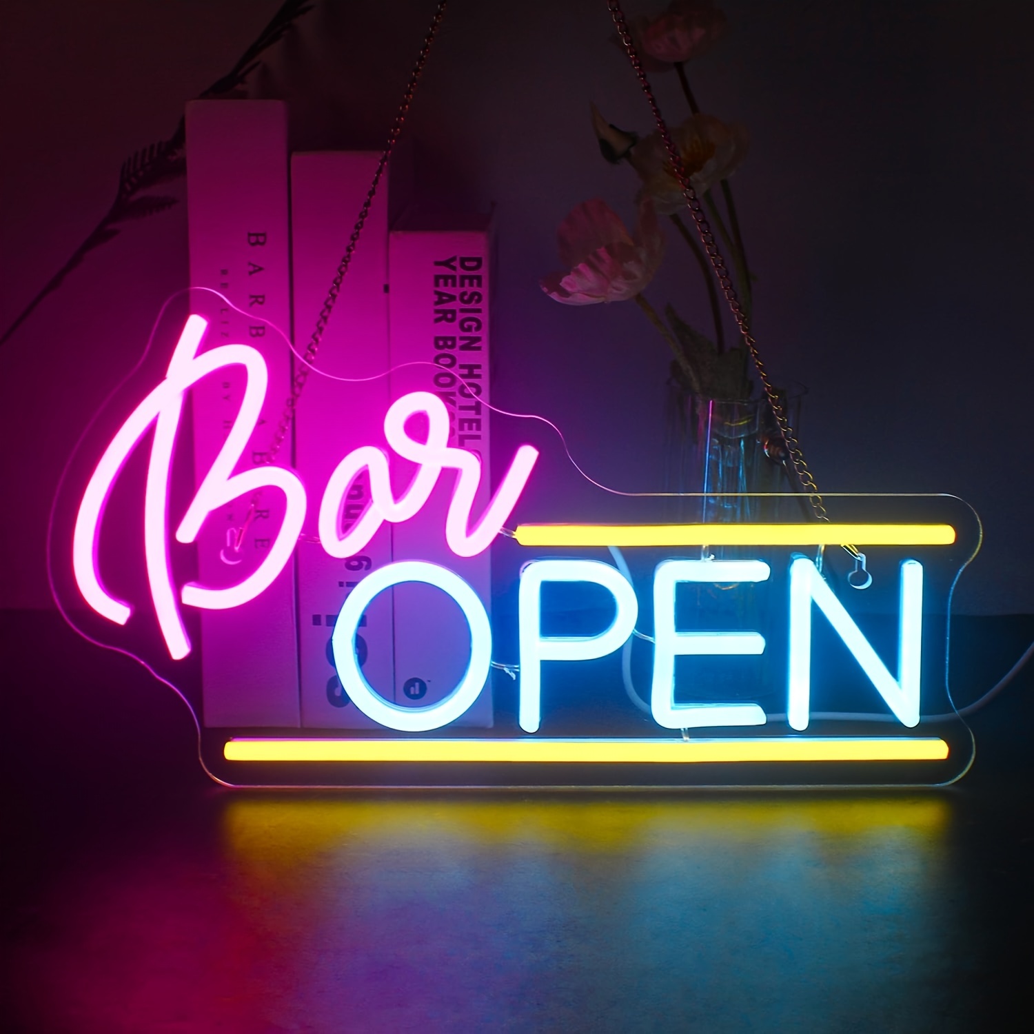 Open Neon LED Sign,Open Neon Sign, For Wall Decoration, Bar Shop Cafe Shop Party Club Restaurant Shop Open Sign Bar Light: Default Title