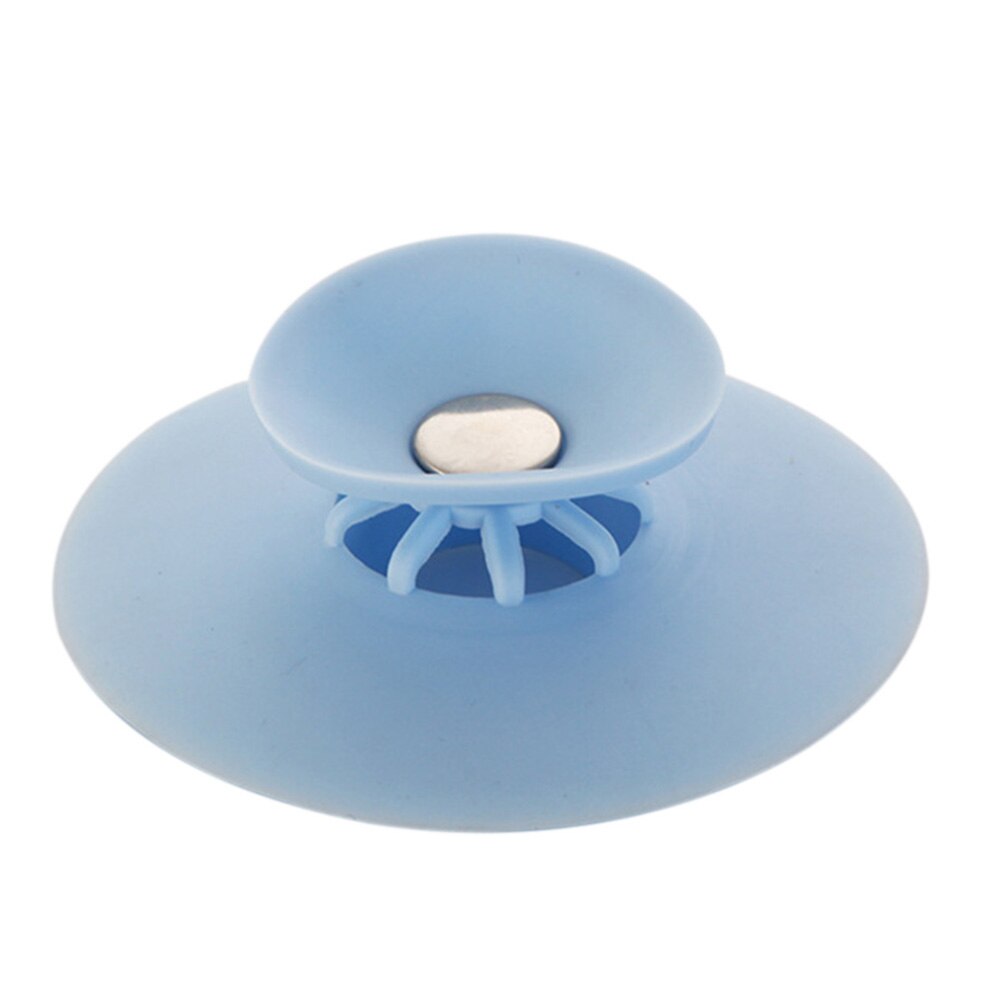 Filtro de ducha casa pelo filtro Herramientas de limpieza para la cocina fregadero de drenaje macho agua de baño tapón Filtro de silicona: Azul