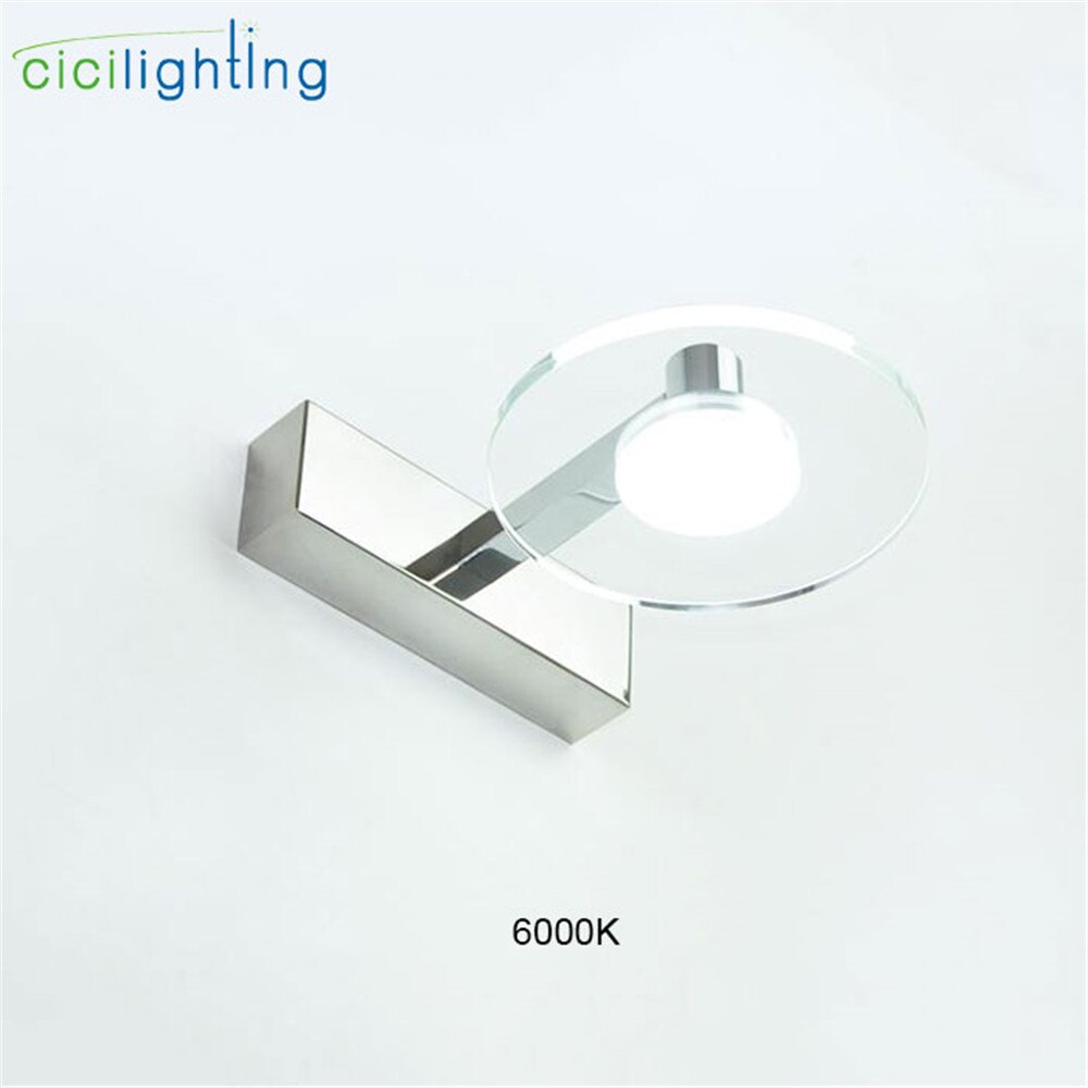 5W LED Crystal Vanity Wall lamp Stainless Steel Adjustable LED bathroom mirror lights Vanity toilet led wall lighting: 6000K