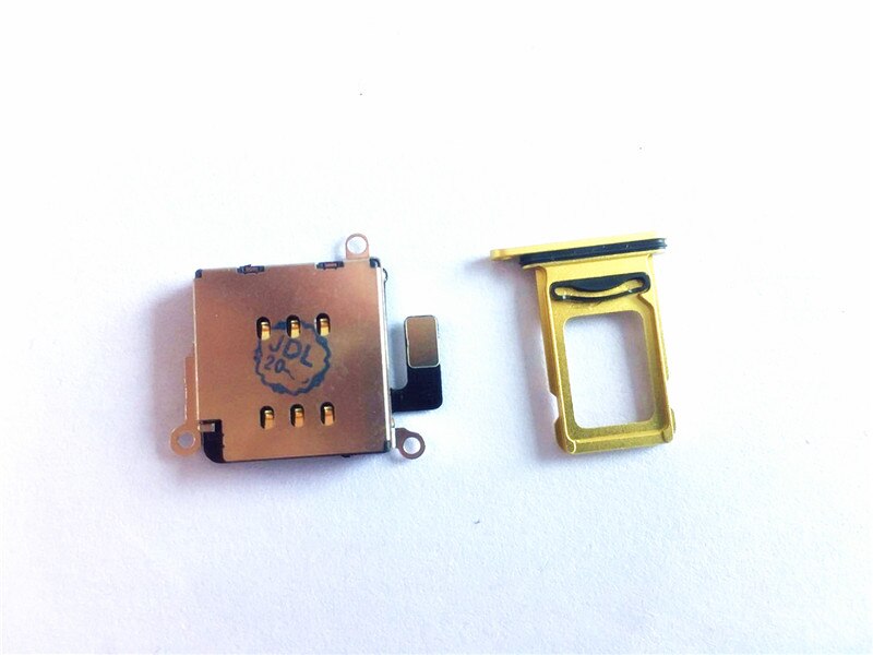 For iPhone 11 Dual SIM Card Reader flex cable +SIM Card tray Holder Slot Adapter Replacement: Yellow