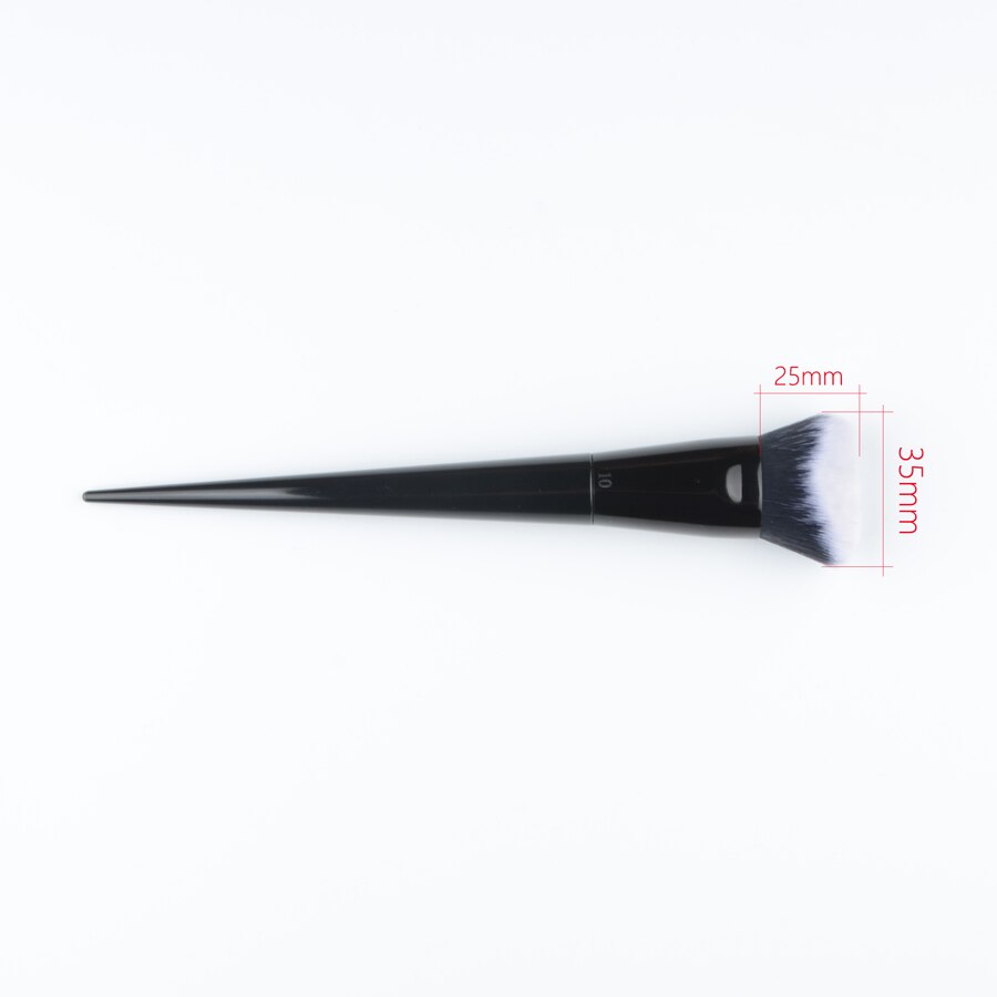 1pc foundation make-up kwasten 3d vloeibare bb crème make-up kwasten synthetisch haar plastic handvat contour kwast 10
