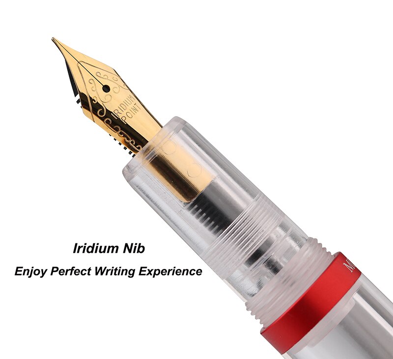 Moonman M2 Fully Transparent Dropper Fountain Pen Large-Capacity Ink Storing Iridium Point EF/F Nib Writing Set