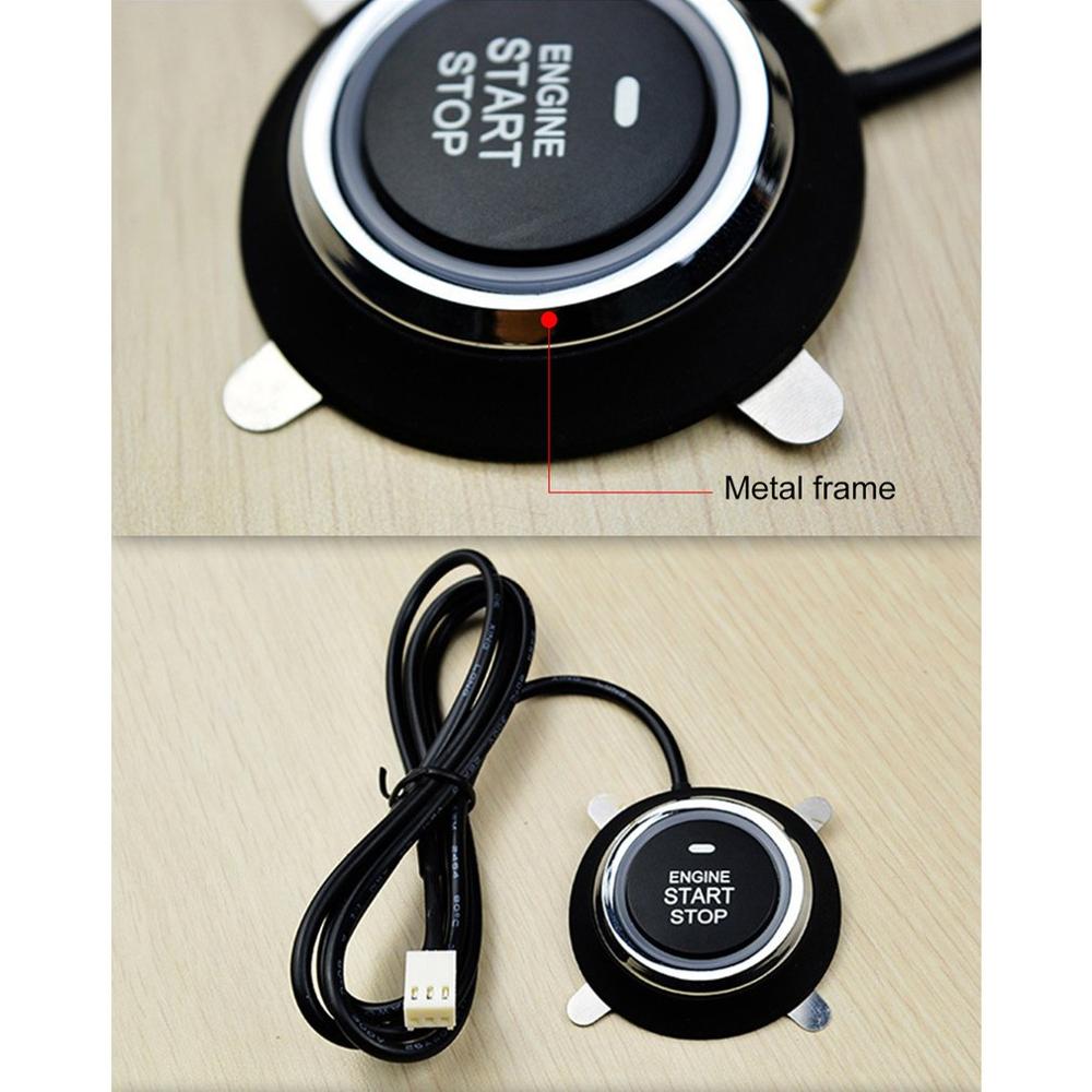Auto start stop motor systeem vergrendeling contact drukknop keyless entry start stop knop 12v auto accessoires autostart