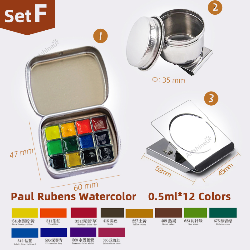 Przenośny podróżny zestaw farb akwarelowych mini 10/12/16 siatki puste pudełko dozownik pigmentu paleta zacisk magnetyczny czajnik dla artystów: zielony