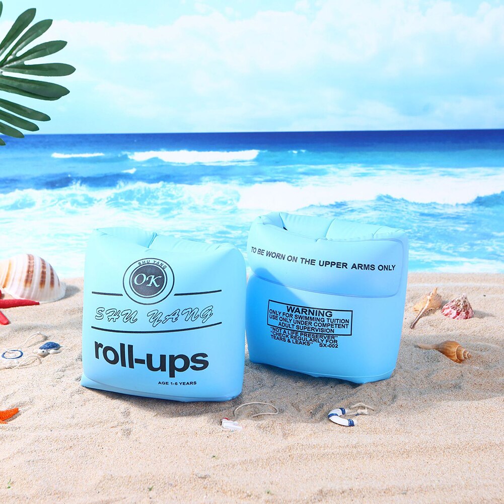 2pcs Adult Children Swimming Arm Rings Inflatable Pool Float Circle Sleeves Pool Buoys Armbands for Swim Trainers