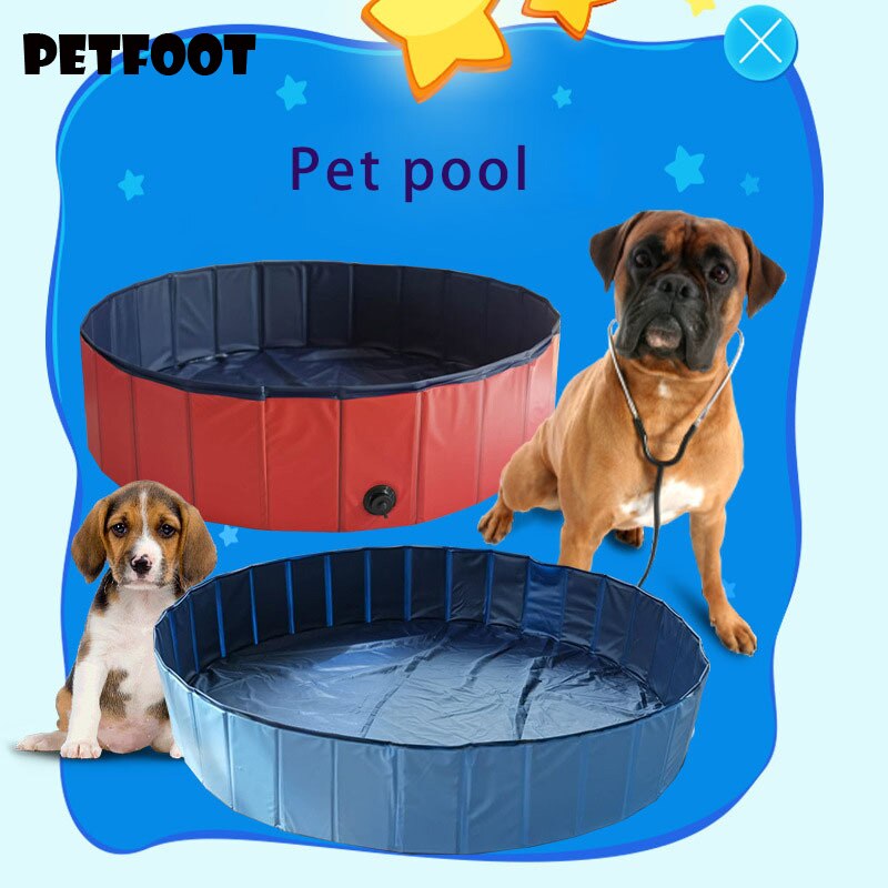 Piscina plegable en piscina para perros y gatos, bañera para mascotas,