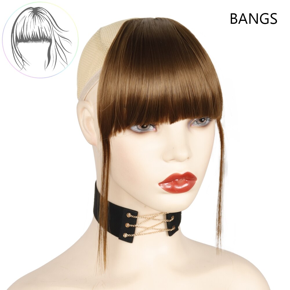 Azqueen hair Bangs Clip In Bangs Front Neat Bangs Fringe Hair Women Clip In Hair clip Extension on hair accessories Bangs: D05-12